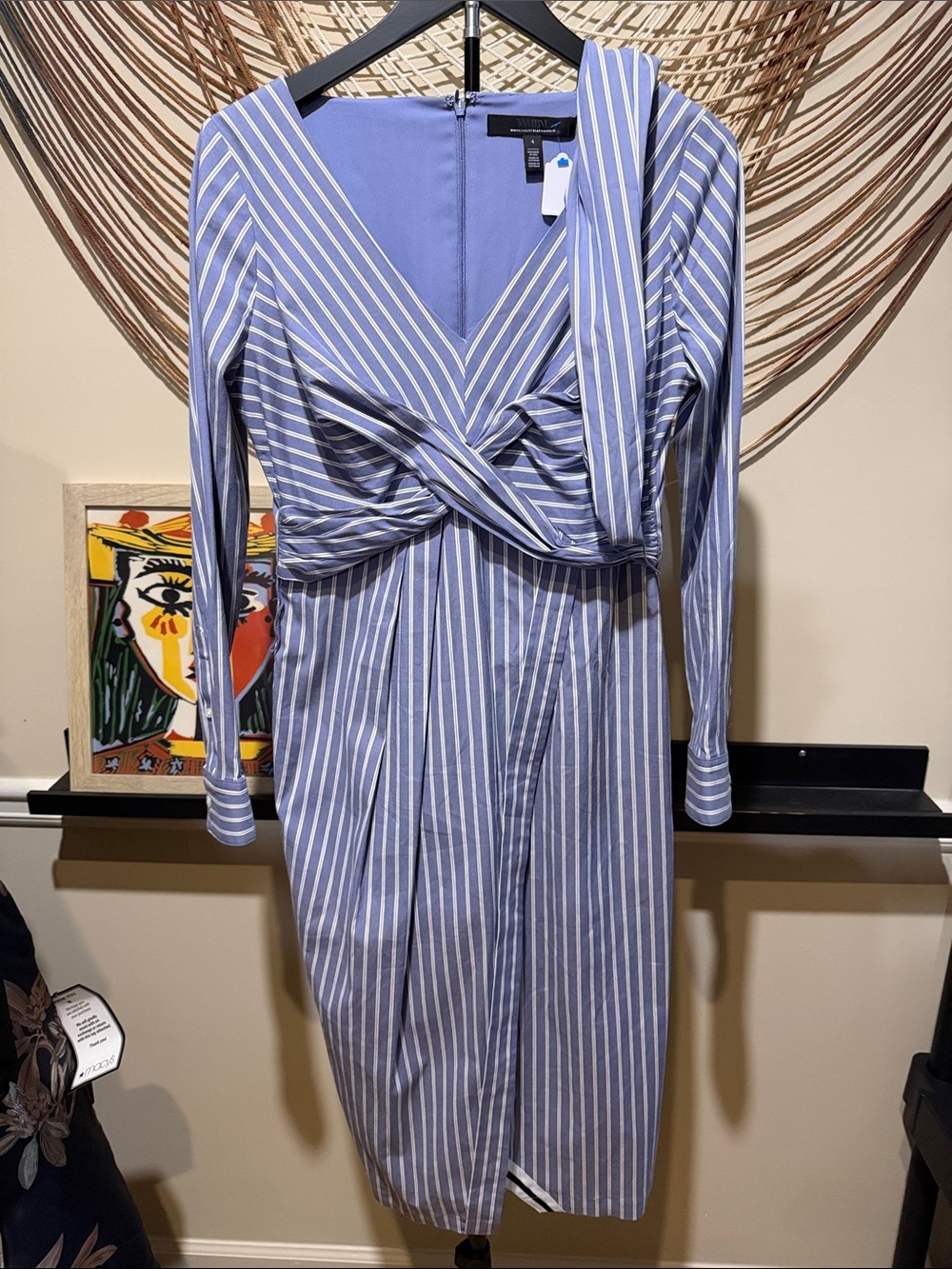 White House Black Market Women’s Asymmetrical Shirt Dress - Picture 6 of 8